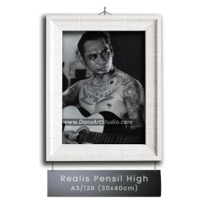 Lukis Wajah Realis Pensil A3/12R 30x40cm - HIGH