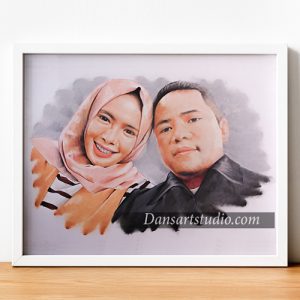 Jasa Lukis Wajah Realis Pensil Warna
